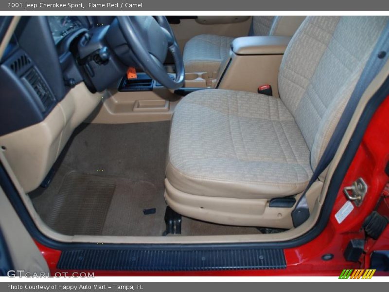 Flame Red / Camel 2001 Jeep Cherokee Sport