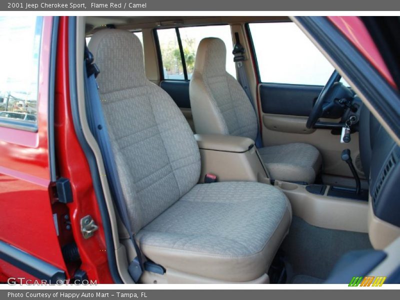 Flame Red / Camel 2001 Jeep Cherokee Sport