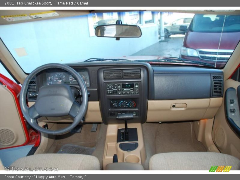 Flame Red / Camel 2001 Jeep Cherokee Sport