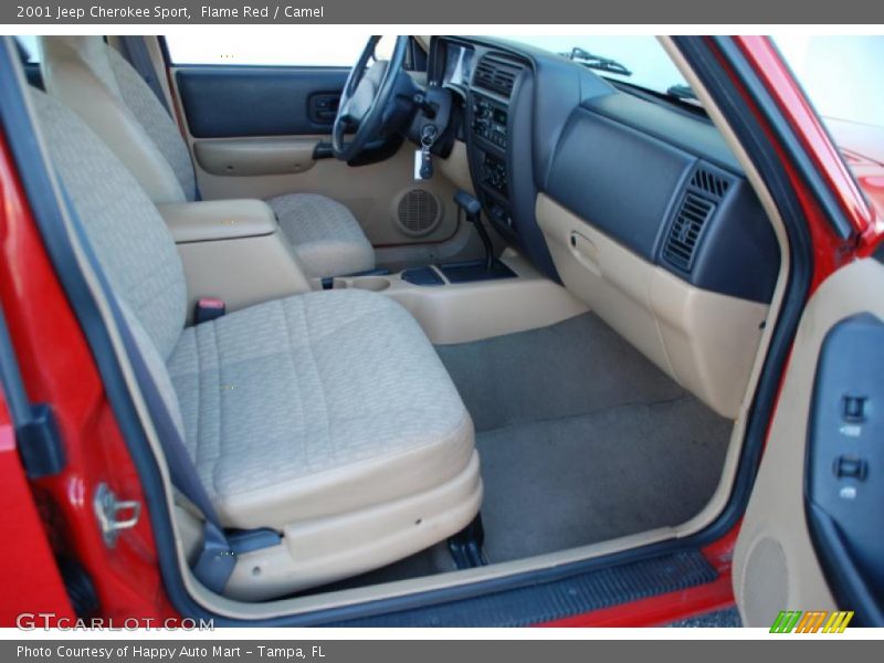 Flame Red / Camel 2001 Jeep Cherokee Sport