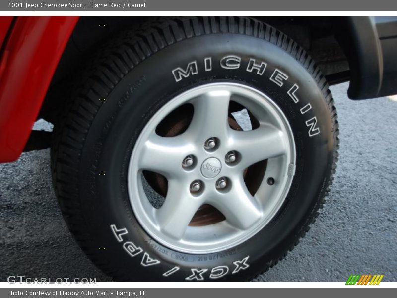 Flame Red / Camel 2001 Jeep Cherokee Sport