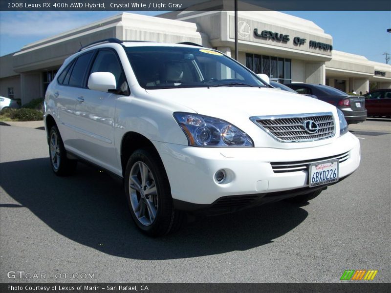 Crystal White / Light Gray 2008 Lexus RX 400h AWD Hybrid