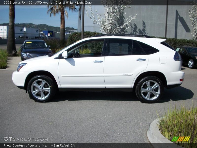 Crystal White / Light Gray 2008 Lexus RX 400h AWD Hybrid