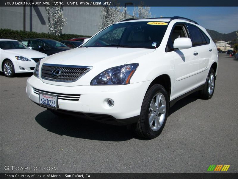 Crystal White / Light Gray 2008 Lexus RX 400h AWD Hybrid