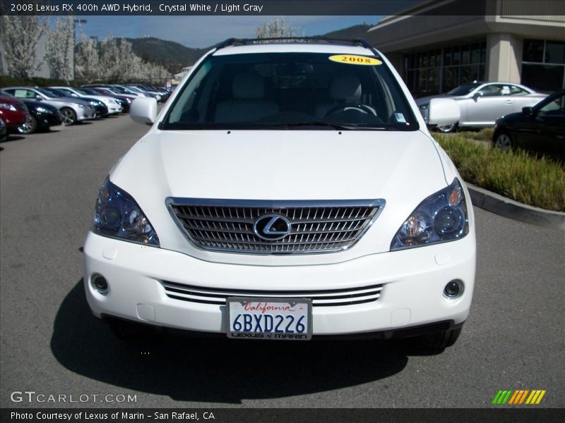 Crystal White / Light Gray 2008 Lexus RX 400h AWD Hybrid