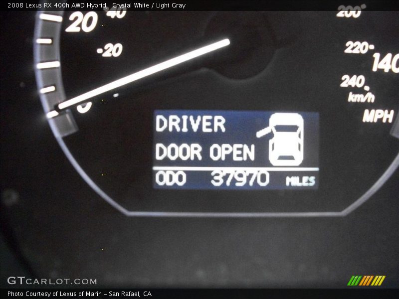 Crystal White / Light Gray 2008 Lexus RX 400h AWD Hybrid