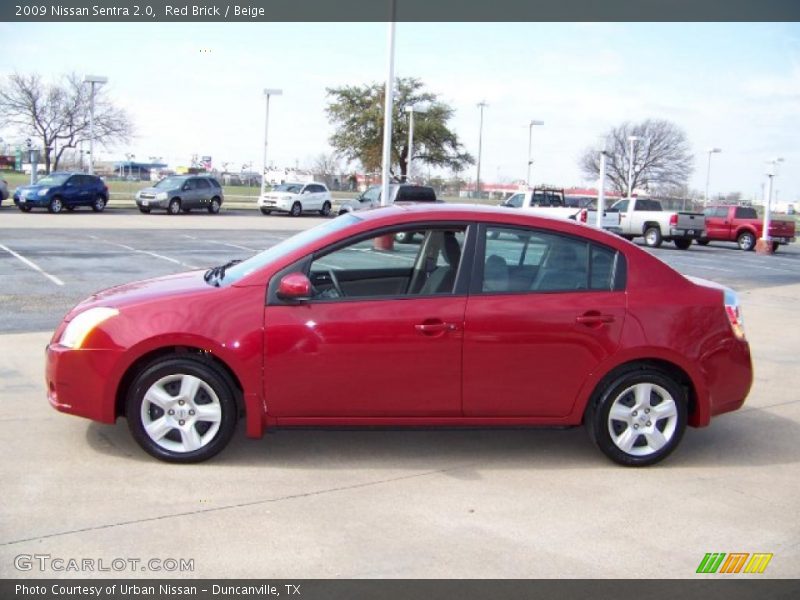 Red Brick / Beige 2009 Nissan Sentra 2.0