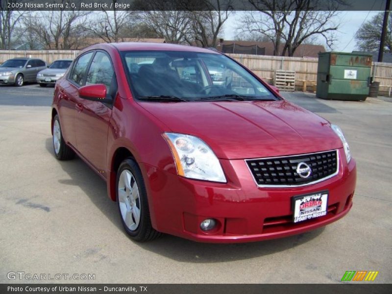 Red Brick / Beige 2009 Nissan Sentra 2.0