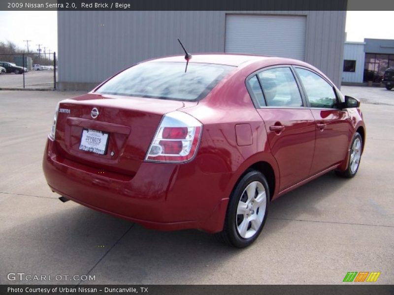 Red Brick / Beige 2009 Nissan Sentra 2.0