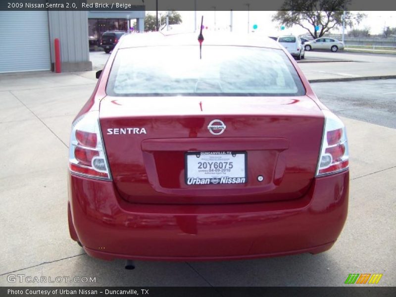 Red Brick / Beige 2009 Nissan Sentra 2.0