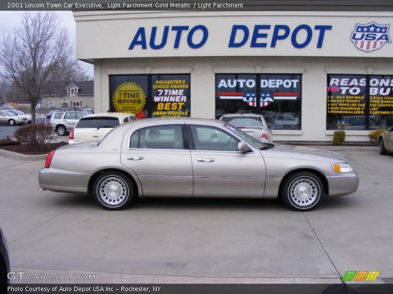 Light Parchment Gold Metallic / Light Parchment 2001 Lincoln Town Car Executive