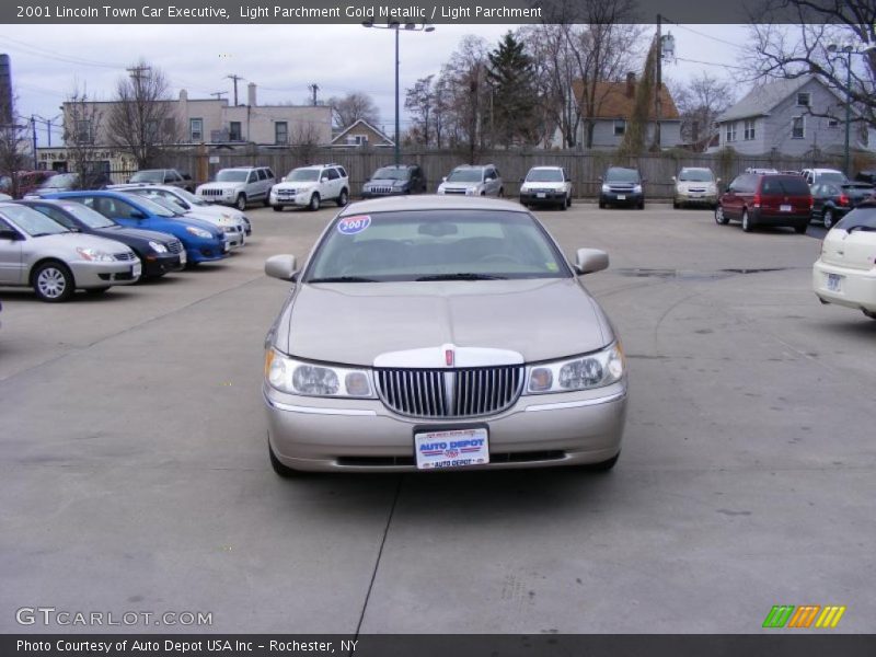 Light Parchment Gold Metallic / Light Parchment 2001 Lincoln Town Car Executive