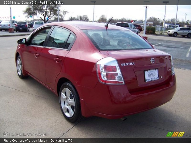 Red Brick / Beige 2009 Nissan Sentra 2.0