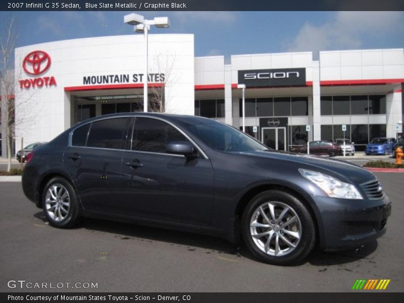 Blue Slate Metallic / Graphite Black 2007 Infiniti G 35 Sedan