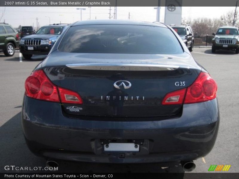 Blue Slate Metallic / Graphite Black 2007 Infiniti G 35 Sedan