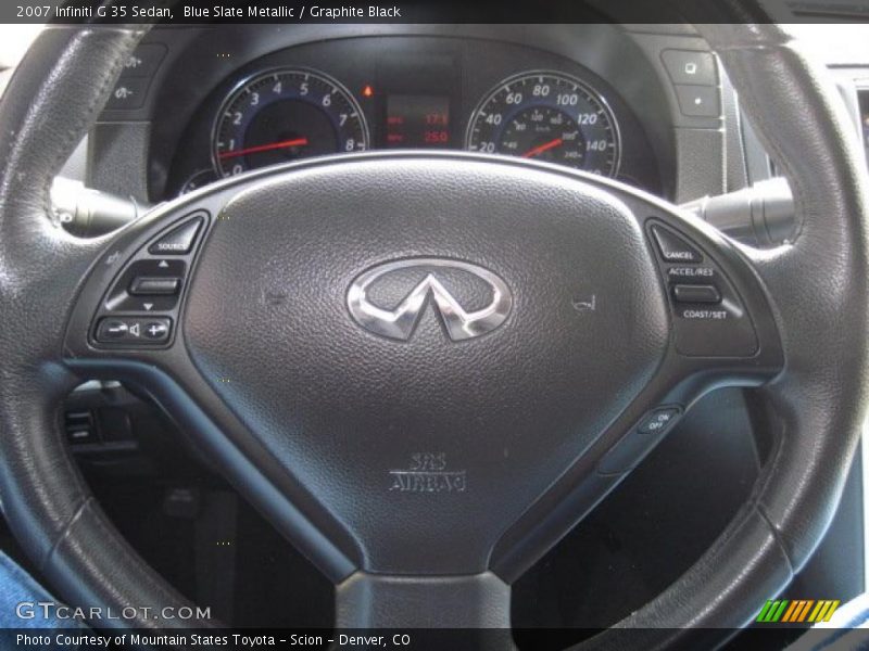 Blue Slate Metallic / Graphite Black 2007 Infiniti G 35 Sedan