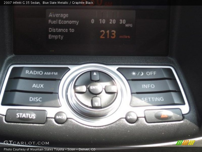 Blue Slate Metallic / Graphite Black 2007 Infiniti G 35 Sedan