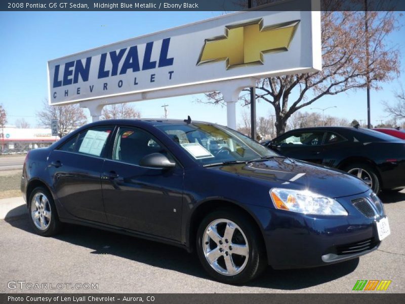Midnight Blue Metallic / Ebony Black 2008 Pontiac G6 GT Sedan