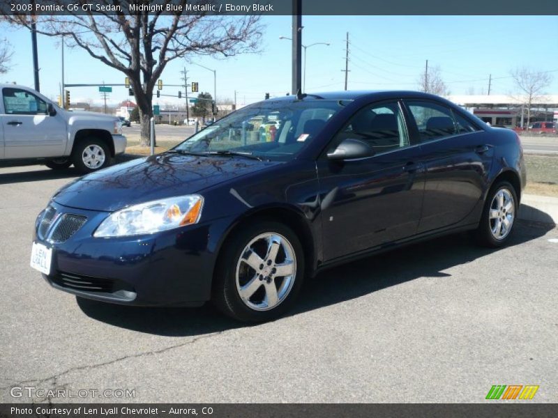 Midnight Blue Metallic / Ebony Black 2008 Pontiac G6 GT Sedan