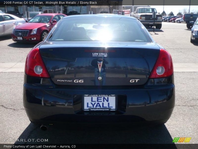 Midnight Blue Metallic / Ebony Black 2008 Pontiac G6 GT Sedan