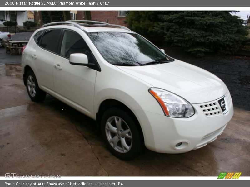 Phantom White Pearl / Gray 2008 Nissan Rogue SL AWD