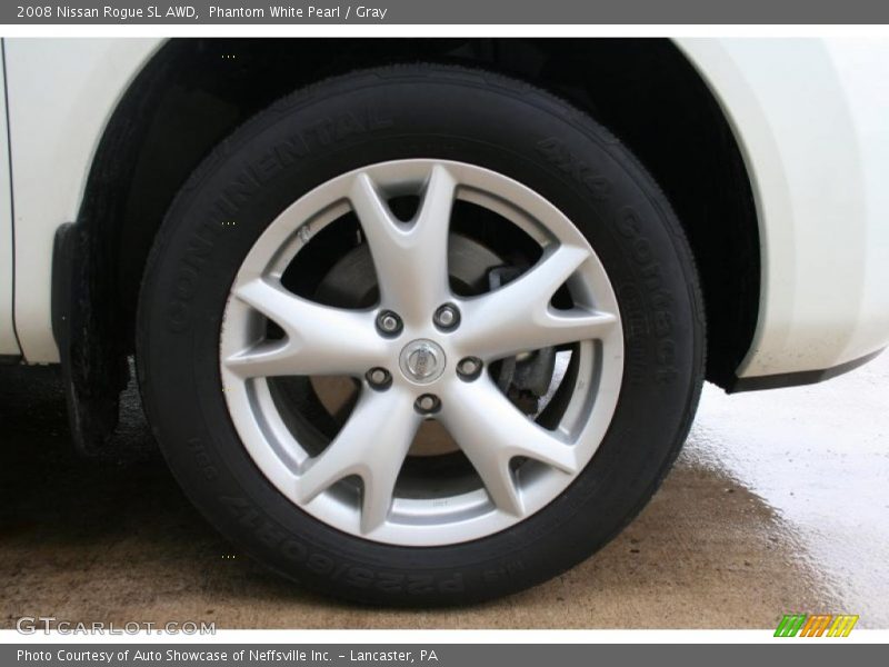 Phantom White Pearl / Gray 2008 Nissan Rogue SL AWD