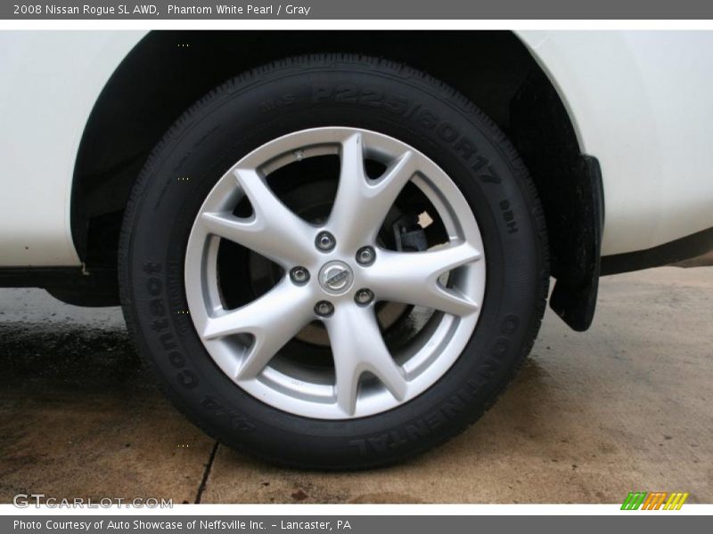 Phantom White Pearl / Gray 2008 Nissan Rogue SL AWD