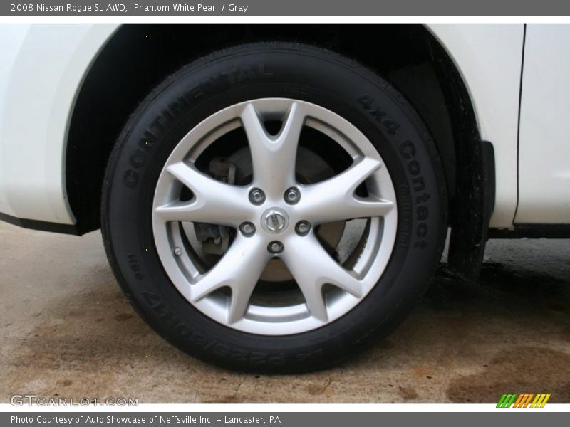 Phantom White Pearl / Gray 2008 Nissan Rogue SL AWD