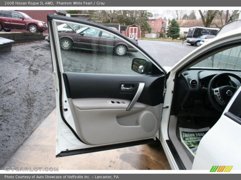 Phantom White Pearl / Gray 2008 Nissan Rogue SL AWD
