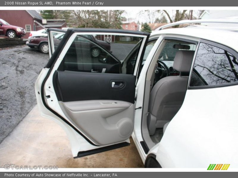 Phantom White Pearl / Gray 2008 Nissan Rogue SL AWD