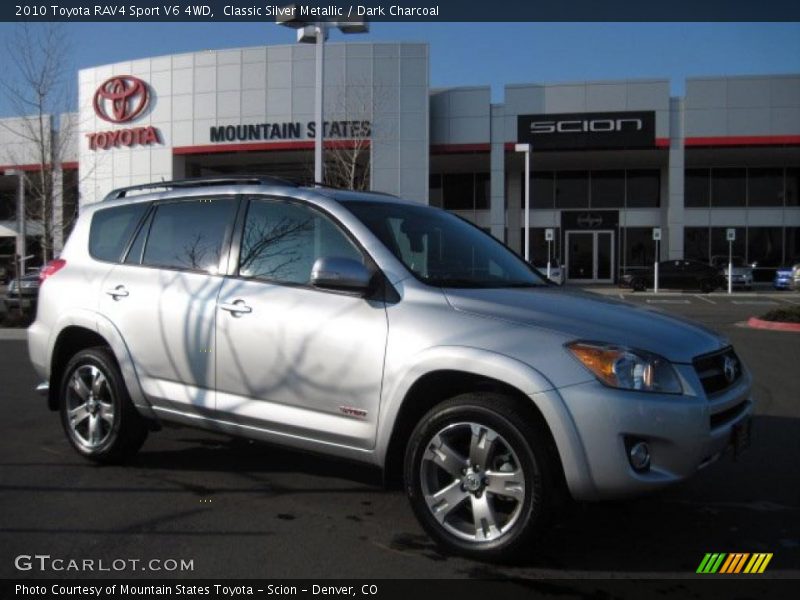 Classic Silver Metallic / Dark Charcoal 2010 Toyota RAV4 Sport V6 4WD
