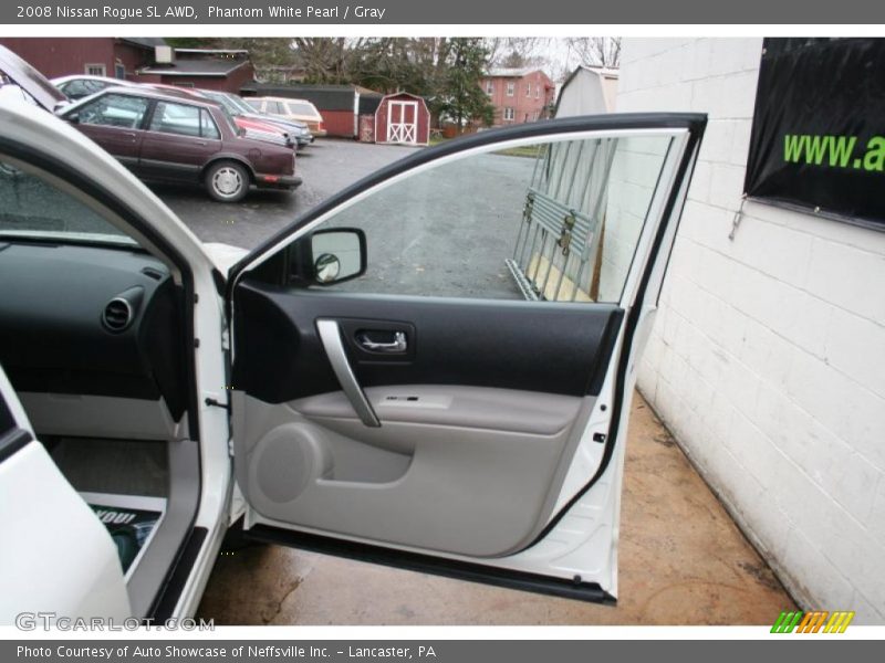 Phantom White Pearl / Gray 2008 Nissan Rogue SL AWD