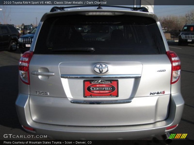 Classic Silver Metallic / Dark Charcoal 2010 Toyota RAV4 Sport V6 4WD