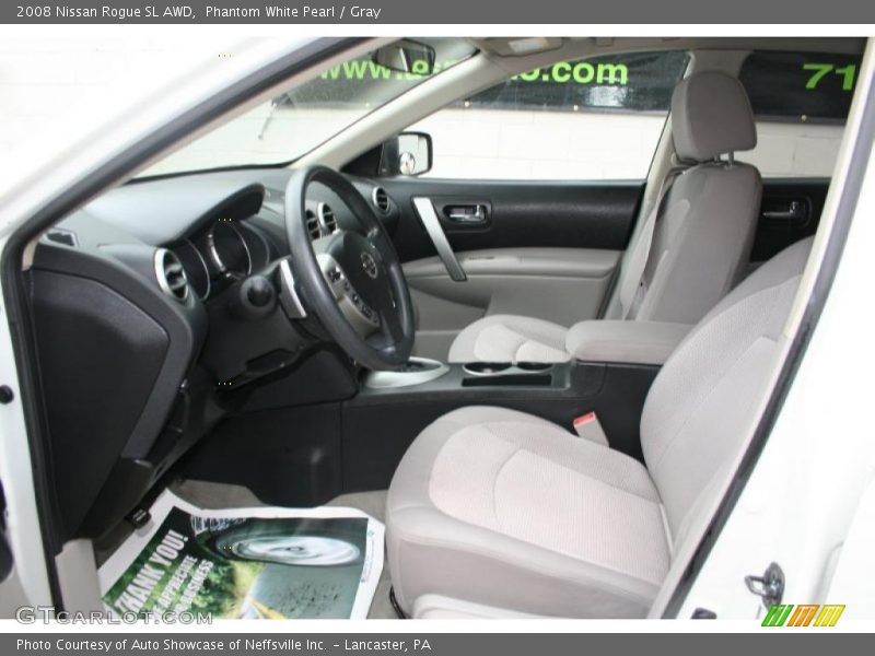 Phantom White Pearl / Gray 2008 Nissan Rogue SL AWD