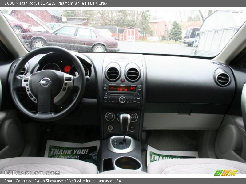 Phantom White Pearl / Gray 2008 Nissan Rogue SL AWD