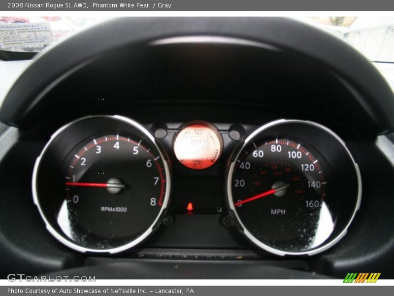 Phantom White Pearl / Gray 2008 Nissan Rogue SL AWD