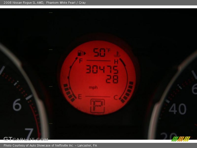 Phantom White Pearl / Gray 2008 Nissan Rogue SL AWD