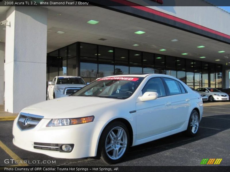 White Diamond Pearl / Ebony 2008 Acura TL 3.2