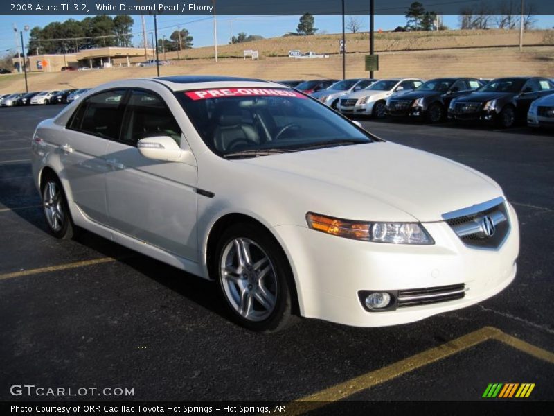 White Diamond Pearl / Ebony 2008 Acura TL 3.2