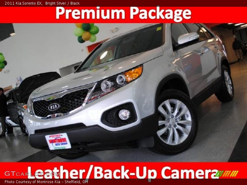 Bright Silver / Black 2011 Kia Sorento EX