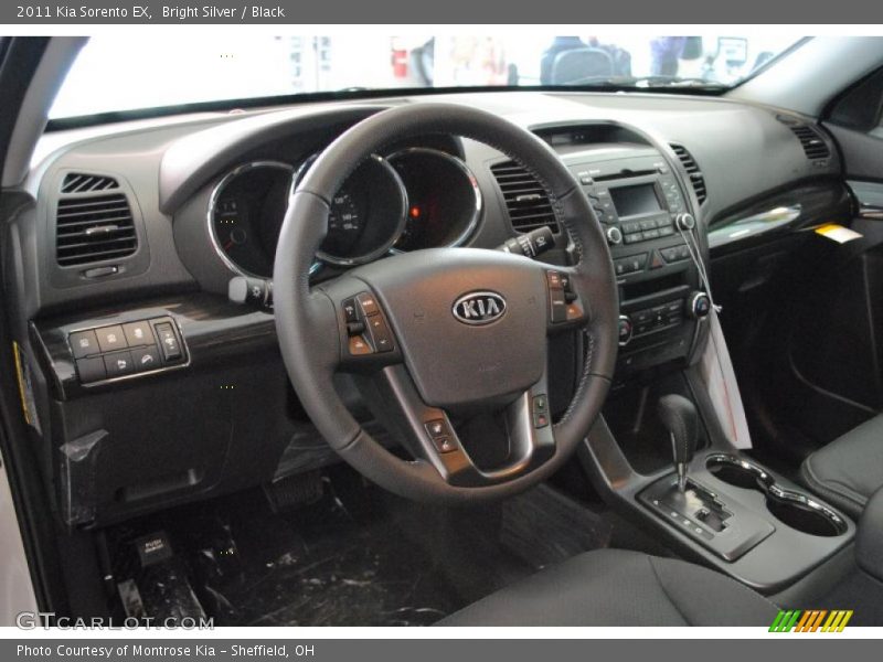 Bright Silver / Black 2011 Kia Sorento EX