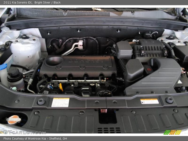 Bright Silver / Black 2011 Kia Sorento EX