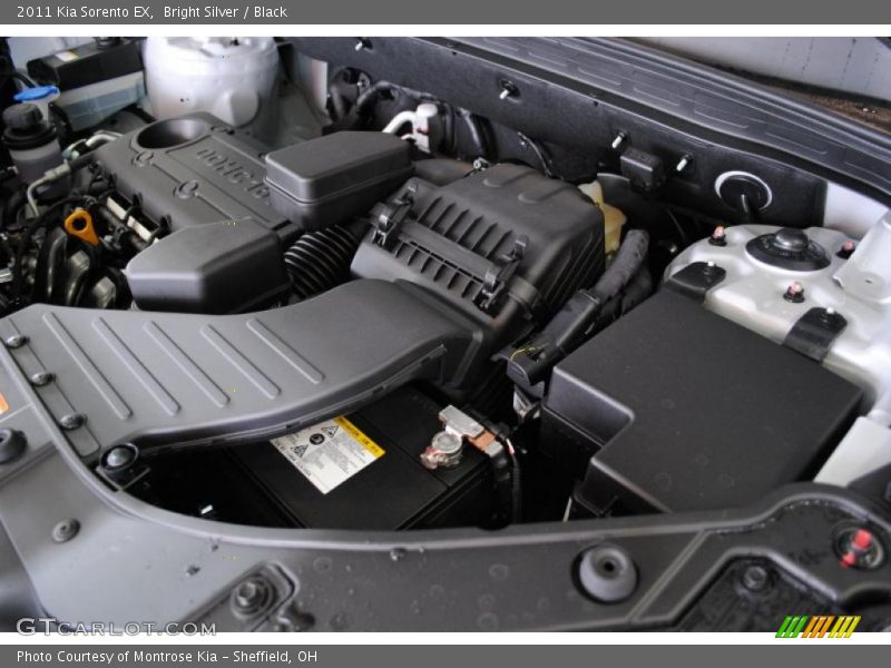 Bright Silver / Black 2011 Kia Sorento EX