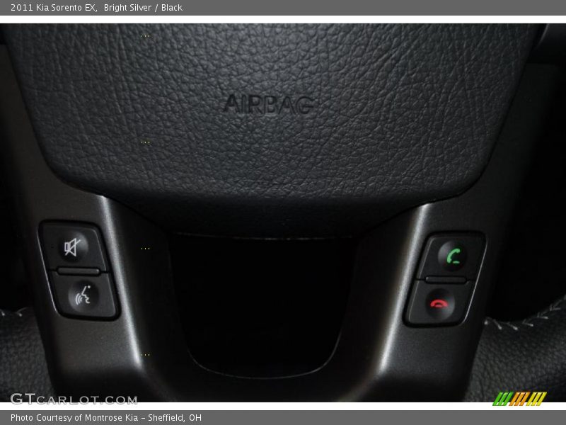 Bright Silver / Black 2011 Kia Sorento EX