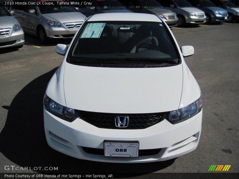 Taffeta White / Gray 2010 Honda Civic LX Coupe