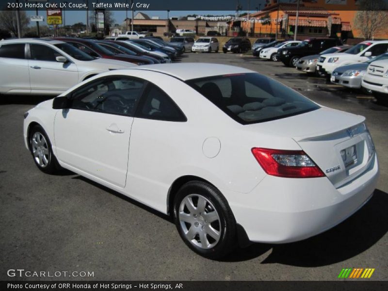 Taffeta White / Gray 2010 Honda Civic LX Coupe