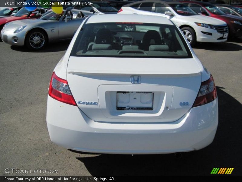Taffeta White / Gray 2010 Honda Civic LX Coupe
