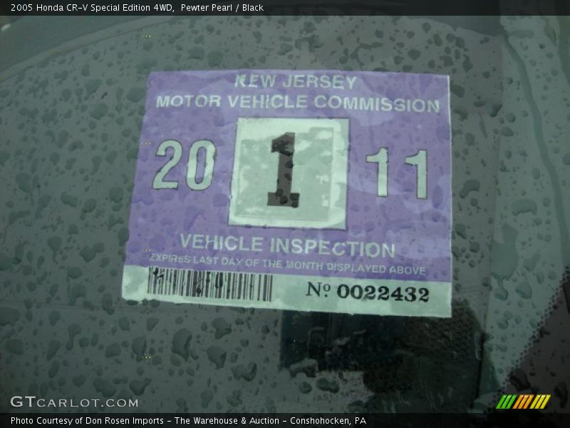 Pewter Pearl / Black 2005 Honda CR-V Special Edition 4WD