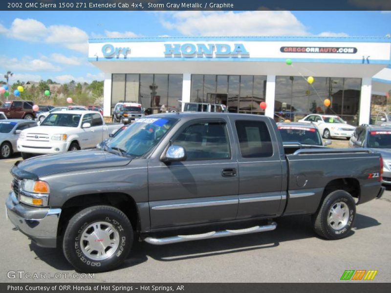 Storm Gray Metallic / Graphite 2002 GMC Sierra 1500 Z71 Extended Cab 4x4