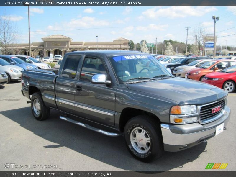 Storm Gray Metallic / Graphite 2002 GMC Sierra 1500 Z71 Extended Cab 4x4